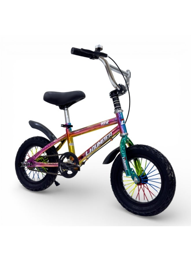 Doumoer Rally Kids Bicycle 12 Inch Aurora BMX (DM-12-5353-BMX) | Steel Frame | Rear Drum Brake | Age 2–4 - Image 2